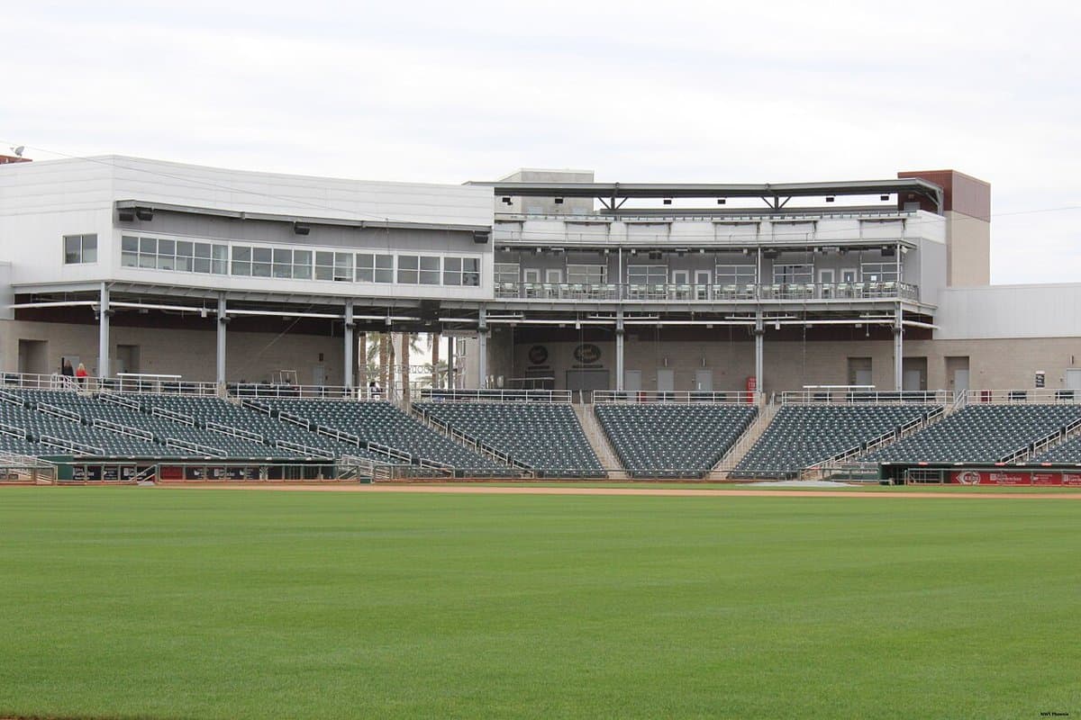 Goodyear Ballpark grandstand and baseball field